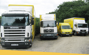 A photograph of our fleet of vans